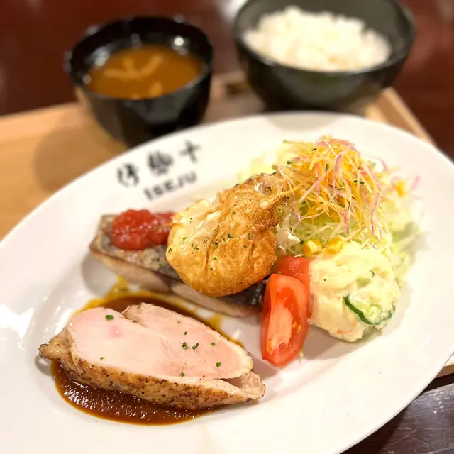 鶏むね肉のロティ＆白身魚のムニエル